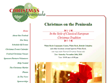 Tablet Screenshot of christmasonthepeninsula.com
